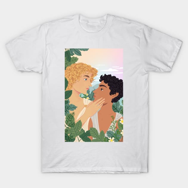 Achilles and Patroclus T-Shirt by horribleaccents